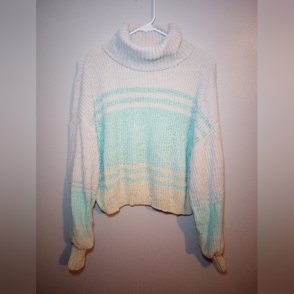Leighton Multicolor Turtleneck Sweater Size Large